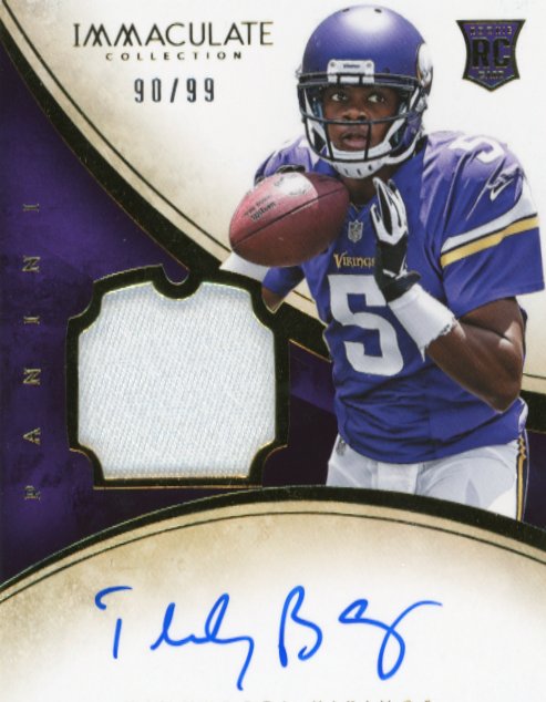2014 Panini Immaculate Collection Teddy Bridgewater RC #111 - #/99 Patch Autograph Vikings