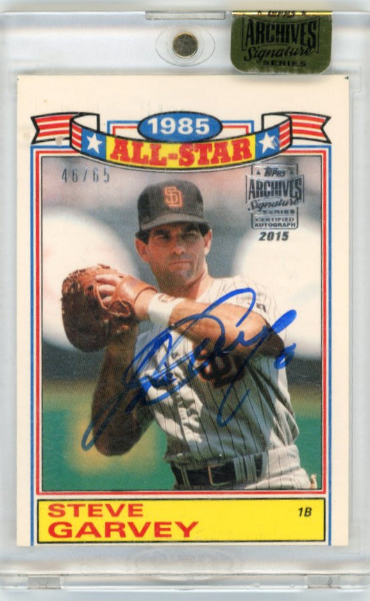 2015 Topps Archives Signatures Steve Garvey #13 - #/65 Autograph Padres