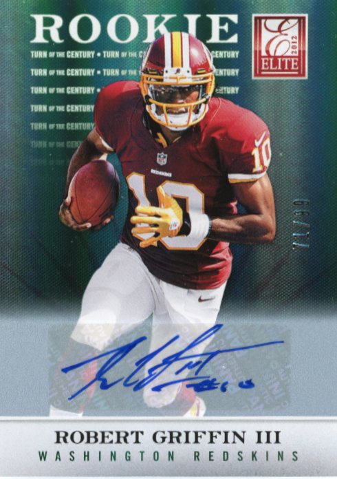 2012 Panini Elite Robert Griffin III RC #102 - #/99 Autograph Commanders