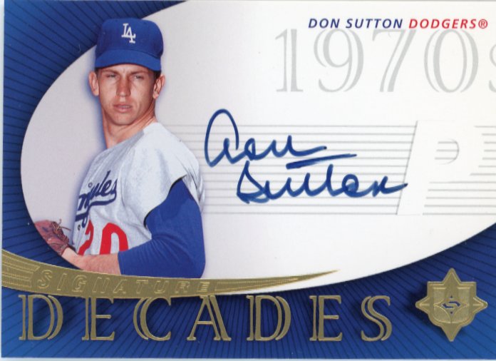 2005 Upper Deck Signature Decades Don Sutton #SD-SU - Autograph Dodgers