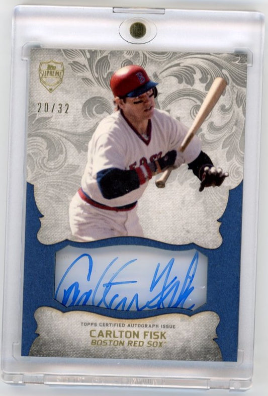 2015 Topps Supreme Stylings Carlton Fisk #SS-CF - #/32 Autograph Red Sox