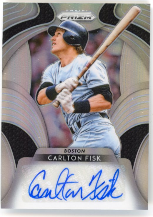 2019 Panini Prizm Carlton Fisk #S-CF - Autograph Red Sox