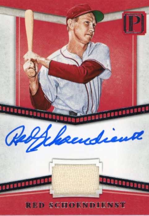 2016 Panini Pantheon Red Schoendienst #PS-RS - #/99 Patch Autograph Cardinals