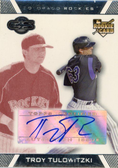 2007 Topps Troy Tulowitzki RC #102 - #/265 Autograph Rockies