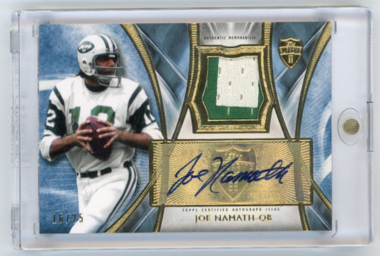 2014 Topps Supreme Joe Namath #SAP-JN - #/25 Patch Autograph Jets