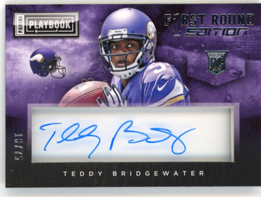 2014 Panini Playbook First Edition Teddy Bridgewater RC # 1ST-TB - #/75 Autograph Vikings