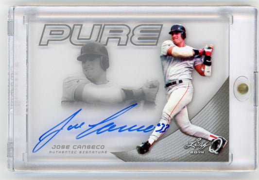 2014 Leaf Jose Canseco Pure #P-JC2 - Autograph A's