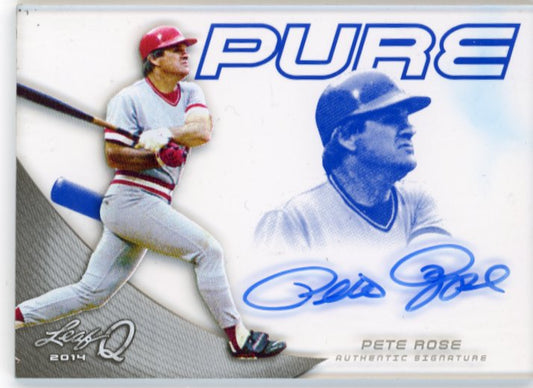 2014 Leaf Pete Rose Pure #P-PR2 - Autograph Phillies