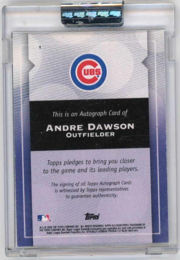 2009 Topps Andre Dawson #1 - Autograph Cubs