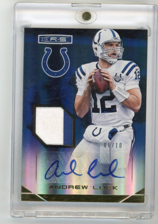 2014 Panini Rookies and Stars Andrew Luck #MS-AL - #/10 Patch Gold Colts