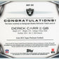 2014 Topps Platinum Derek Carr RC #ARP-DC - Patch Autograph Saints