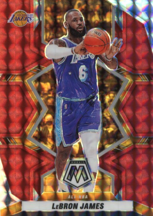 2021/22 Panini Mosaic LeBron James #286 - Red Lakers