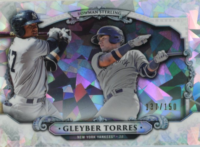 2018 Topps Bowman Sterling Gleyber Torres #BS-GT - #/150 Cracked Ice Yankees