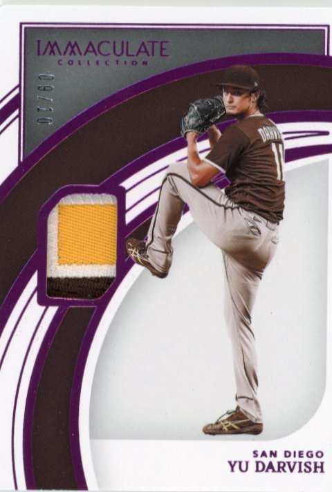 2022 Panini Immaculate Collection Yu Darvish #57 - #/10 Patch Purple Padres