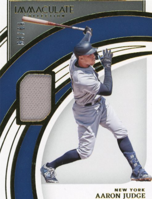 2022 Panini Immaculate Collection Aaron Judge #50 - #/99 Patch Gold Yankees