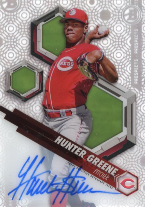 2018 Bowman Prospects Hunter Greene #PHT-HG - Autograph Reds