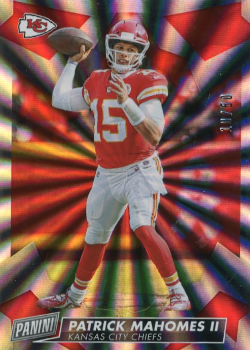 2019 Panini Day Patrick Mahomes II #2 - #/50 Photon Chiefs