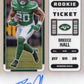 2022 Panini Contenders Optic Breece Hall Rookie Ticket #105 - Silver Autograph Jets