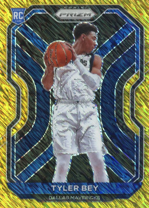 2020/21 Panini Prizm Tyler Bey RC - #251 - #/10 Gold Shimmer Mavericks