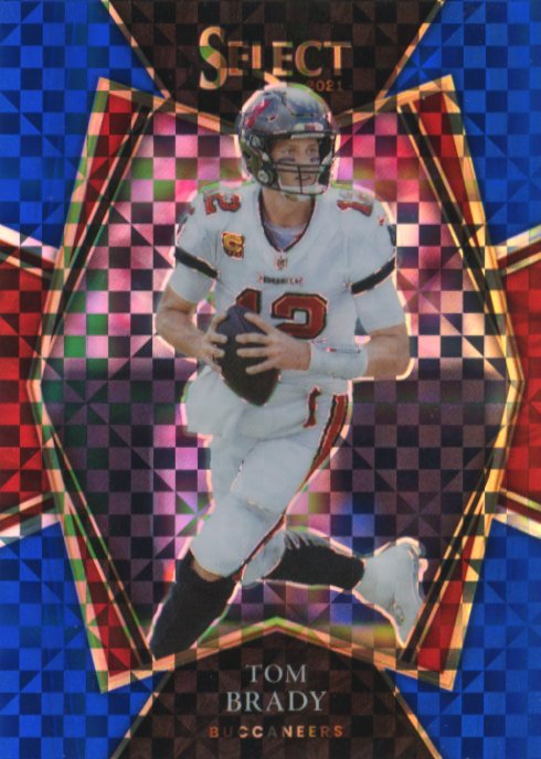 2021 Panini Select Tom Brady #101 - #/149 Blue Checkerboard Buccaneers