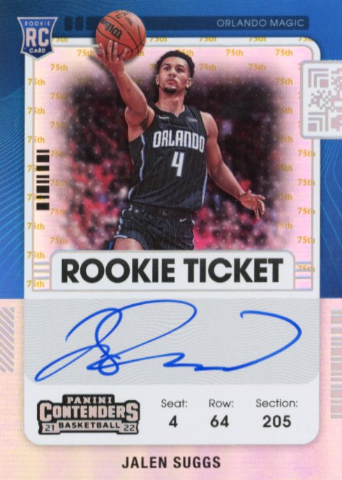 2021/22 Panini Contenders Jalen Suggs Rookie Ticket #105 - Holo Autograph Magic