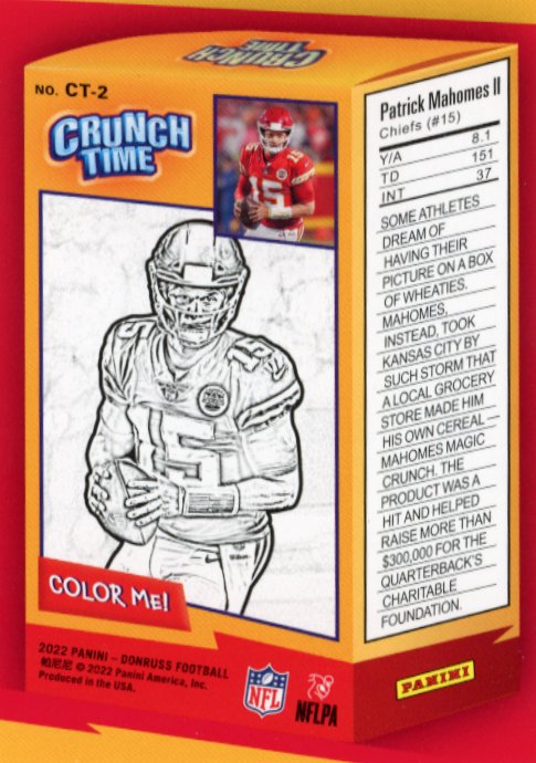 2022 Panini Donruss Patrick Mahomes II #CT-2 - Crunch Time Chiefs