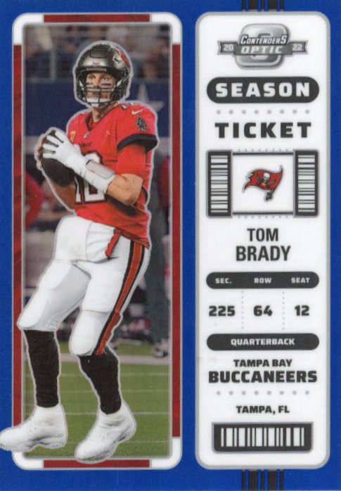 2022 Panini Contenders Optic Tom Brady #54 - #/99 Blue Buccaneers