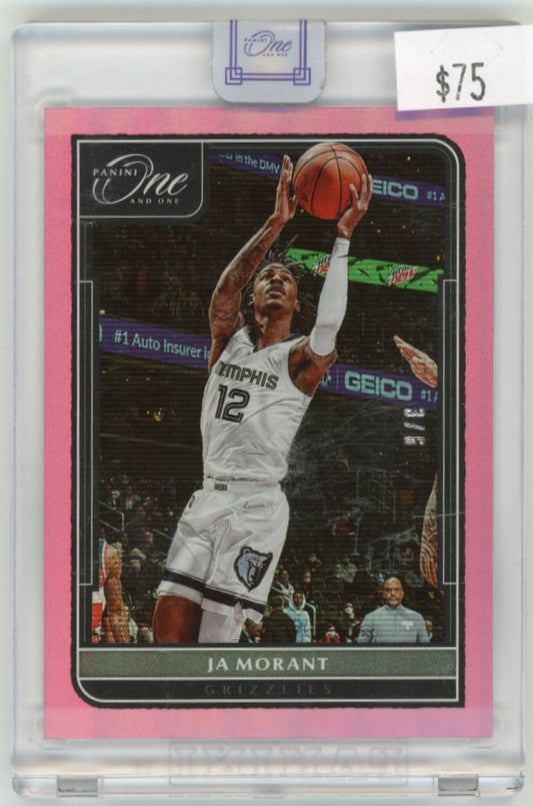 2021/22 Panini One And One Ja Morant #28 - #/6 Pink Grizzlies