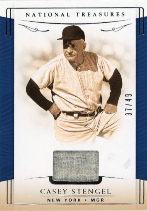 2019 Panini National Treasures Casey Stengel #197 - #/49 Patch Yankees