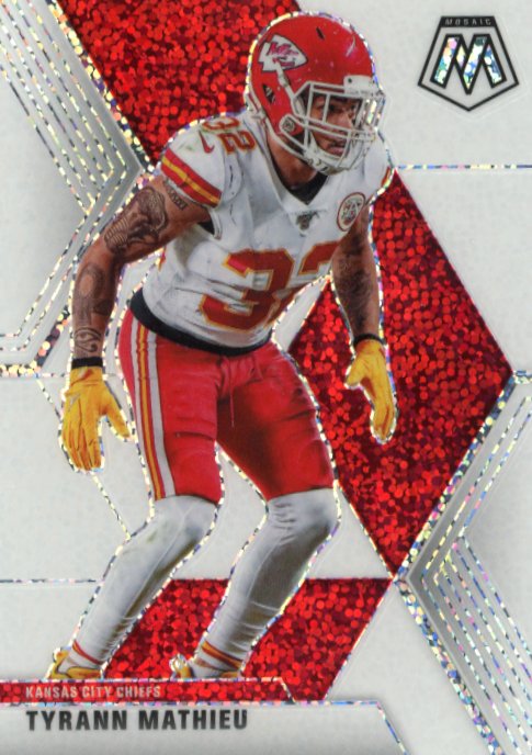 2020 Panini Mosaic Tyrann Mathieu #6 - White Sparkle Chiefs