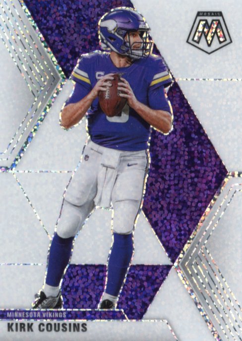 2020 Panini Mosaic Kirk Cousins #128 - White Sparkle Vikings