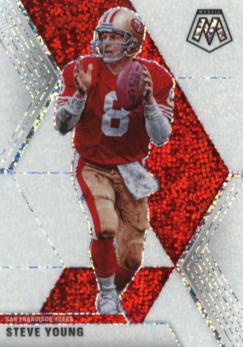 2020 Panini Mosaic Steve Young #179 - White Sparkle 49ers