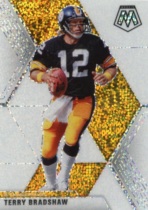 2020 Panini Mosaic Terry Bradshaw #171 - White Sparkle Steelers