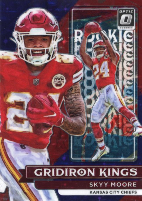 2022 Panini Donruss Optic Skyy Moore Gridiron Kings #RGK-16 - Purple #/25 Chiefs