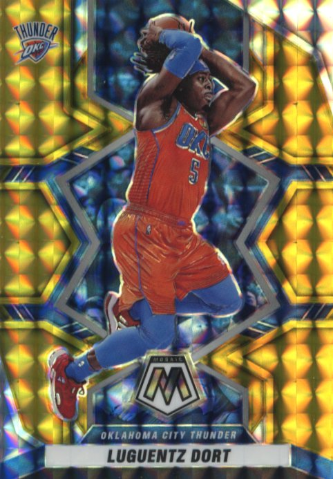 2021/22 Panini Mosaic Luguentz Dort #31 - Gold #/10 Thunder