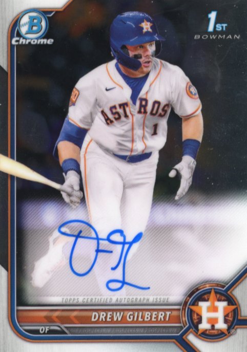 2022 Topps Bowman Chrome Drew Gilbert 1st Bowman #CDA-DG - Autograph Astros