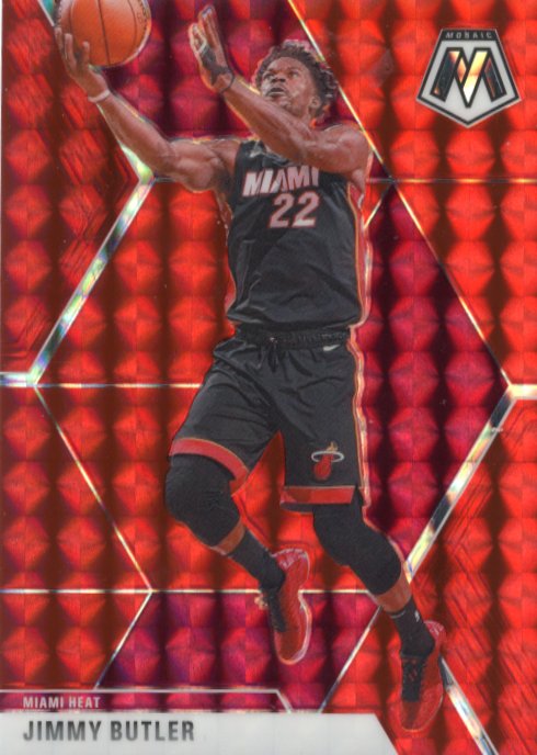 2019/20 Panini Mosaic Jimmy Butler #130 - Red #/88 Heat