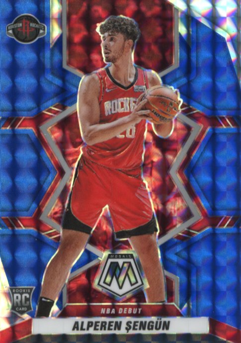 2021/22 Panini Mosaic Alperen Sengun RC #272 - Blue #/99 Rockets