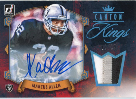 2020 Panini Donruss Marcus Allen Canton Kings #CK-MA - Relic Autograph #/10 Raiders