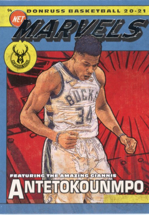 2020/21 Panini Donruss Giannis Antetokounmpo Marvels #14 - Bucks