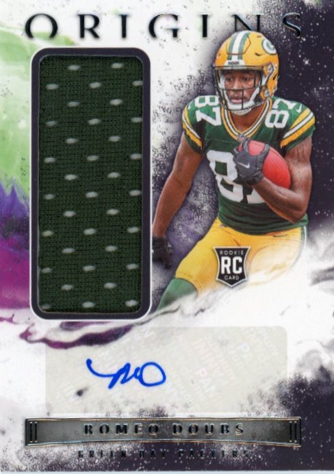 2022 Panini Origins Romeo Doubs RC #190 - Autograph Relic Packers