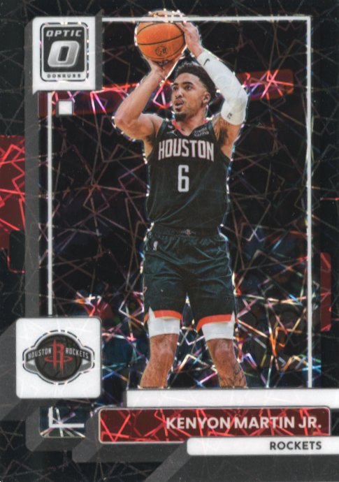 2022/23 Panini Donruss Optic Kenyon Martin Jr. #195 - Black Velocity #/39 Rockets