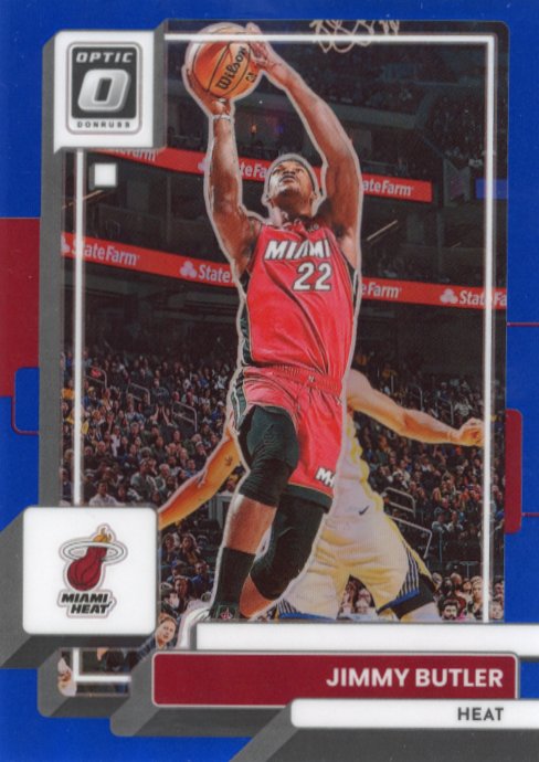 2022/23 Panini Donruss Optic Jimmy Butler #171 - Blue #/49 Heat