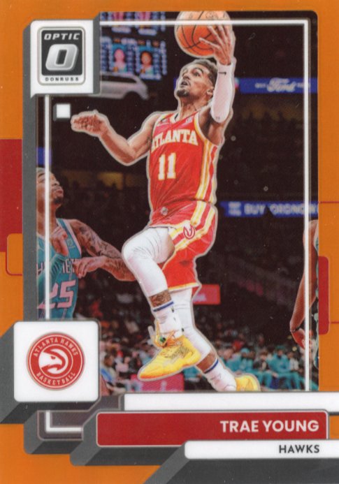 2022/23 Panini Donruss Optic Trae Young #127 - Orange #/199 Hawks