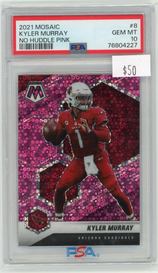 2021 Panini Mosaic Kyler Murray #8 - No Huddle Pink Disco #/20 PSA 10 Cardinals