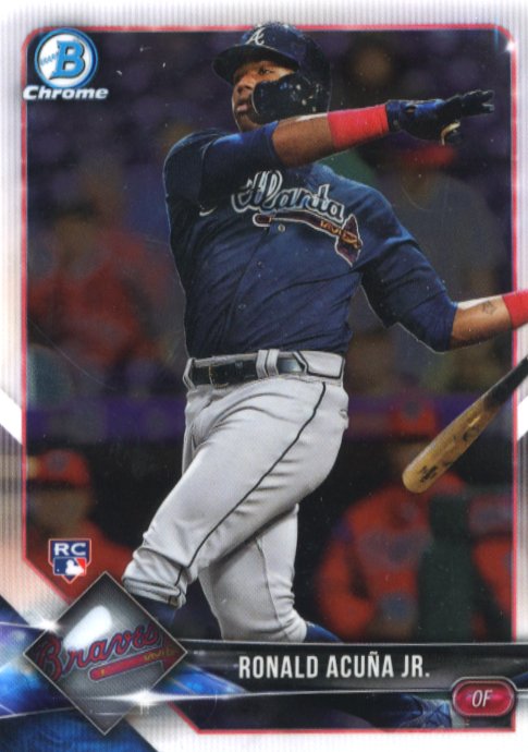 2018 Topps Bowman Chrome Ronald Acuna Jr. RC #40 - Braves