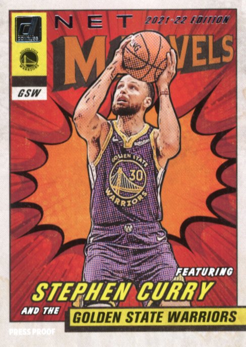 2021/22 Panini Donruss Stephen Curry Marvels #7 - Warriors