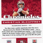 2022 Panini Chronicles Christian McCaffrey #29 - #/199 Relic 49ers