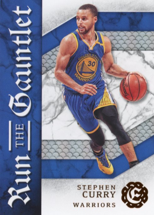 2016/17 Panini Excalibur Stephen Curry Run the Gauntlet #14 - Warriors