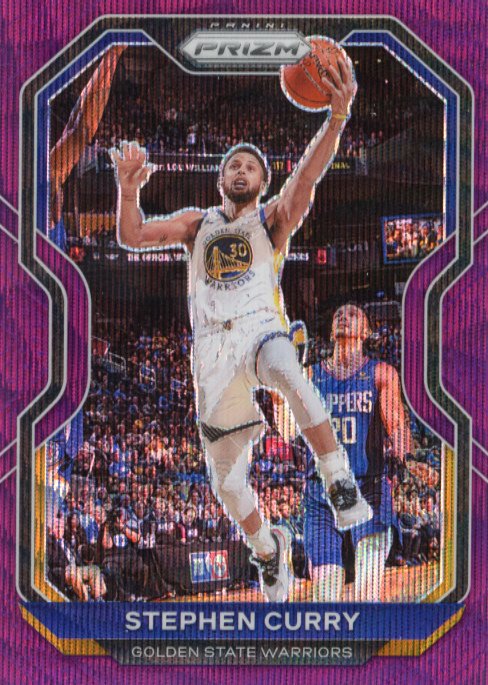 2020/21 Panini Prizm Stephen Curry #159 - Purple Wave Warriors